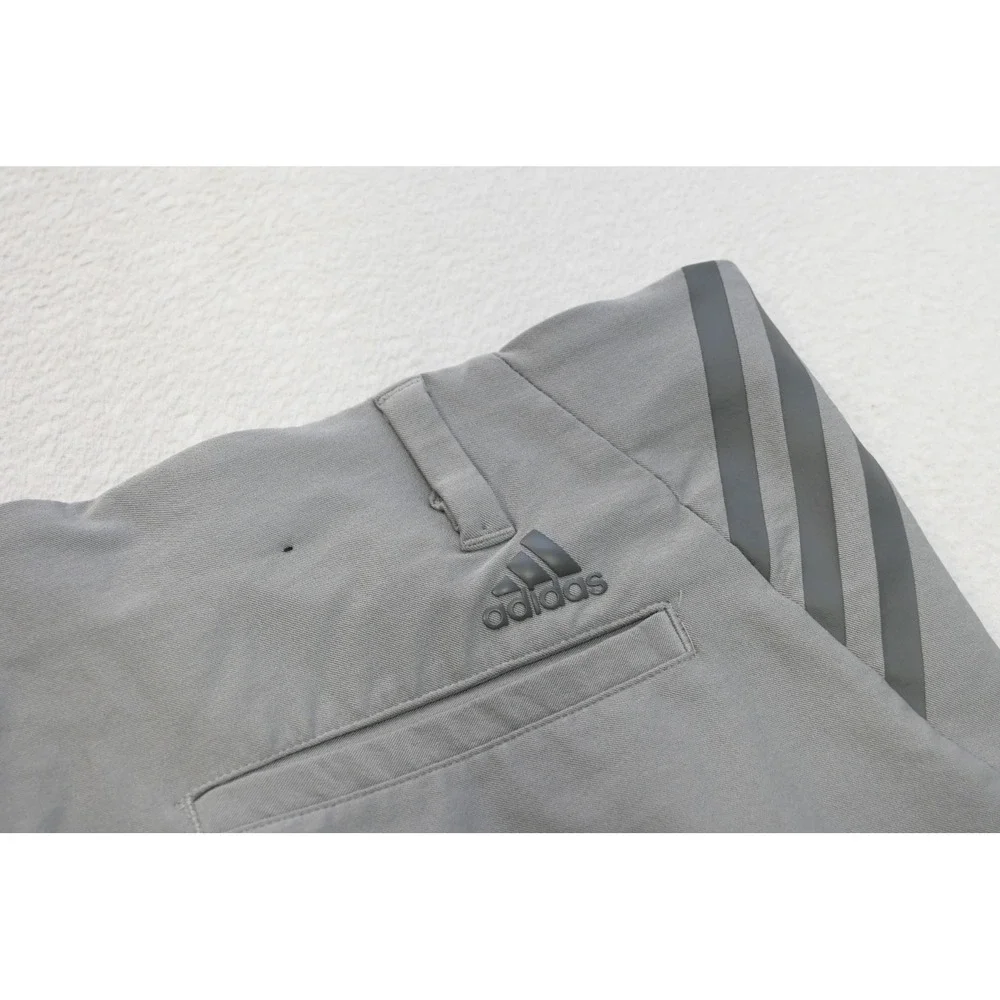 Adidas Golf Shorts Mens 38 Gray 3-Stripe Performance Activewear Excellent‎